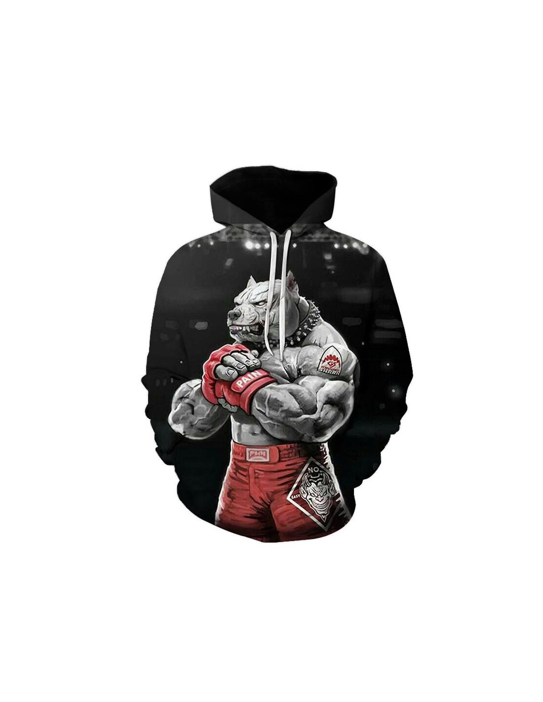 Bluza męska hoodie kaptur nadruk 3D Pit Bull Rozmiar M