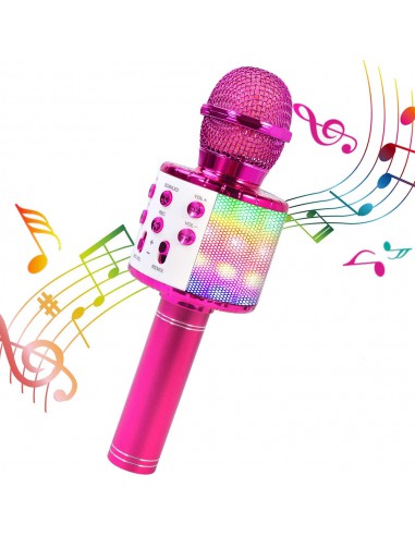 Mikrofon karaoke ze światełkami LED -...