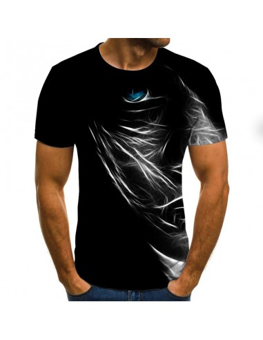 Koszulka męska 3D czarna t-shirt...