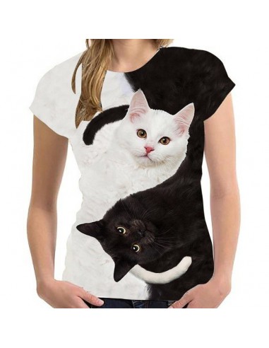 Bluzka t-shirt damski z kotkami 3D