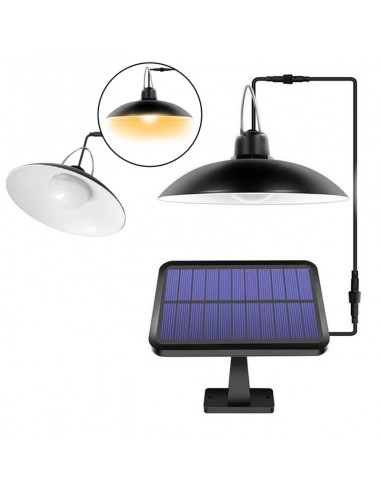 Lampa solarna żyrandol LED - ciepła biel