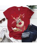 Koszulka damska świąteczny t-shirt Renifer Rudolf