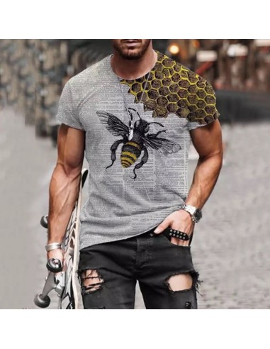 Koszulka męska z nadrukiem 3D z pszczołą