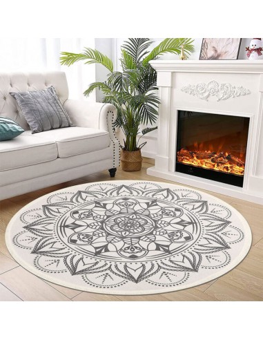Okrągły dywan w stylu boho 120×120