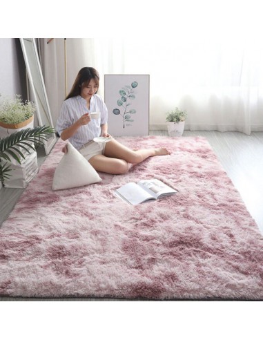 Piękny puchaty dywan, róż shaggy
