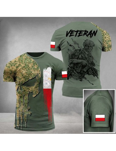 T-shirt męski Veteran koszulka 3D...