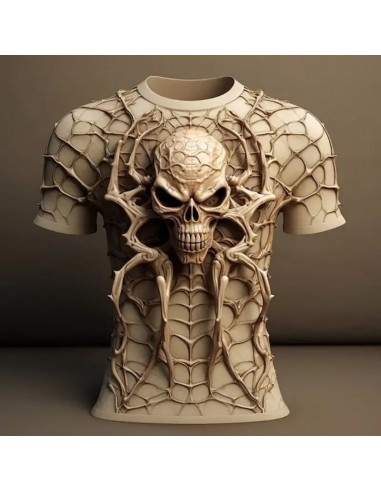 T-shirt męski z mrocznym nadrukiem 3D...