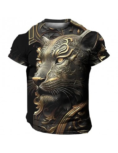 T-shirt męski ze zwierzęcym wzorem 3D...