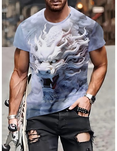 T-shirt męski koszulka 3D smok Dragon